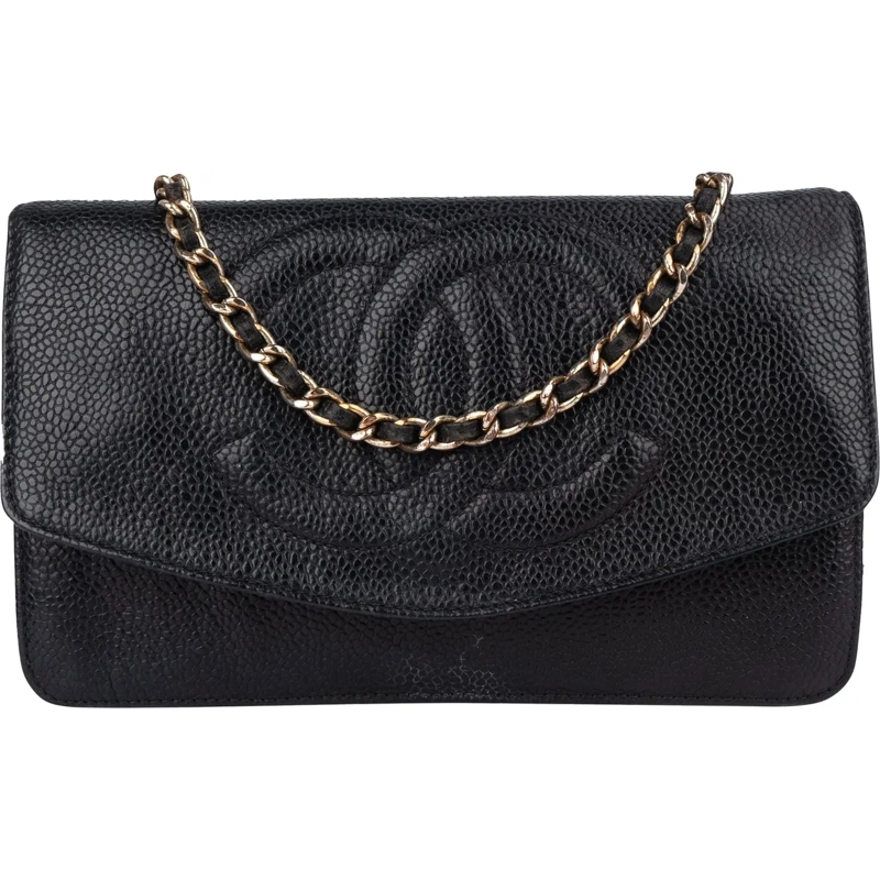 Chanel Tote Chanel Caviar Leather Wallet On Chain Crossbody Ba schwarz