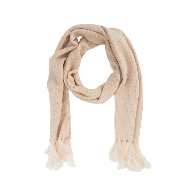Crush Lichtgewicht Sjaal Fringed Scarf Neutrals