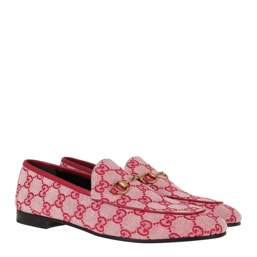 Gucci W Jordaan Canvas Loafer Red Loafer