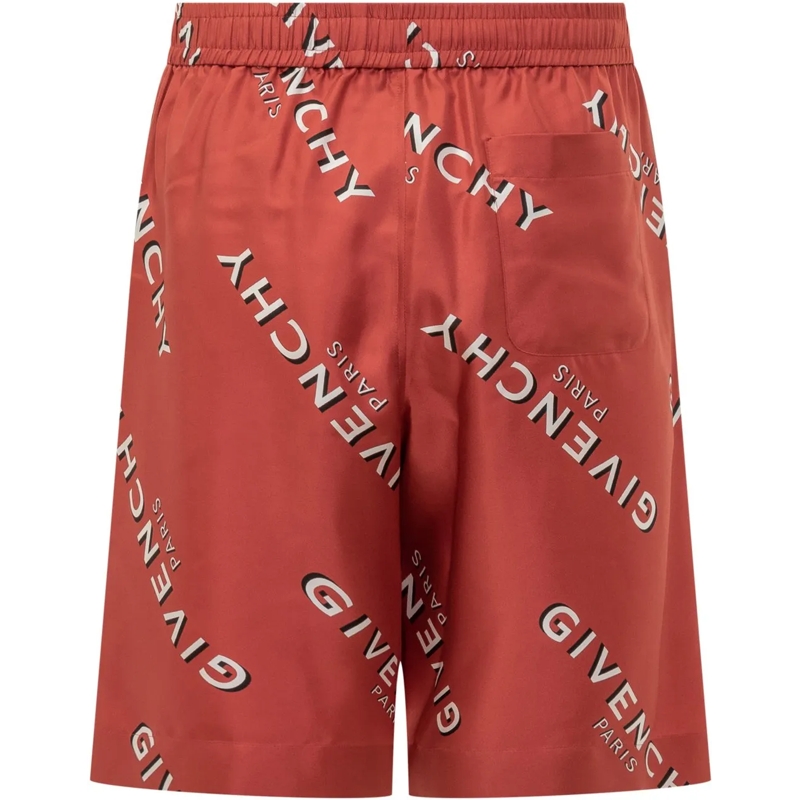 Givenchy Shorts Shorts Rossi in Seta con Logo rot(Image 2)