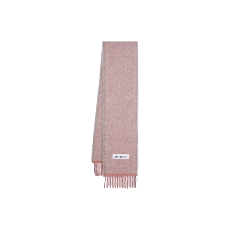 Acne Studios Écharpe légère Fransenschal aus Mohairwolle dusty pink dusty pink