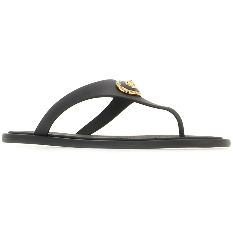 Versace Slides Versace Black rubber thong sandals schwarz(Image 2)