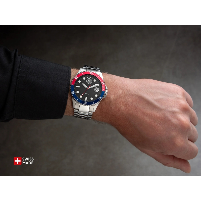 DFB Automatikuhr Quarzuhr DFB Herrenuhr mit Metallarmband. weiss(Image 2)