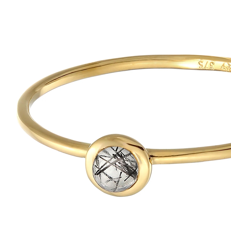 Elli Solitärring Ring Turmalin Solitär 375 Gelbgold gold(Image 5)