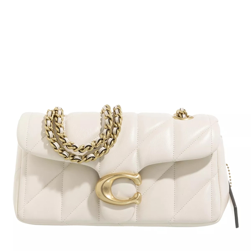 Coach Crossbody Bag Quilted Tabby Shoulder Bag 20 With Chain Chalk