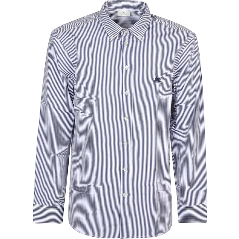 Etro Legeres Oberteil Roma Botton Down Shirt Blue blau