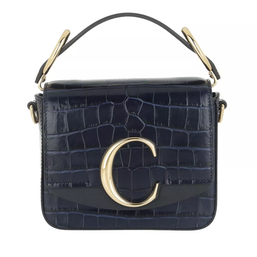 Chloé C Shoulder Bag Leather Full Blue Crossbody Bag