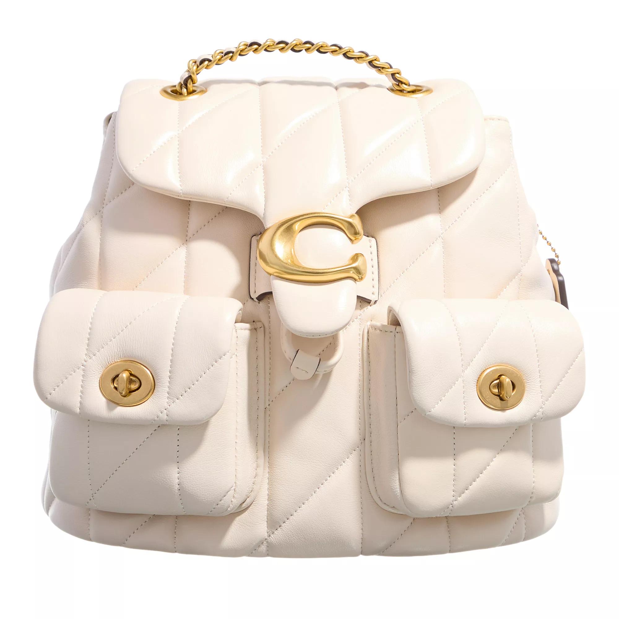 Coach Rucksack - Quilted Leather Tabby Backpack - Gr. unisize - in Creme - für Damen