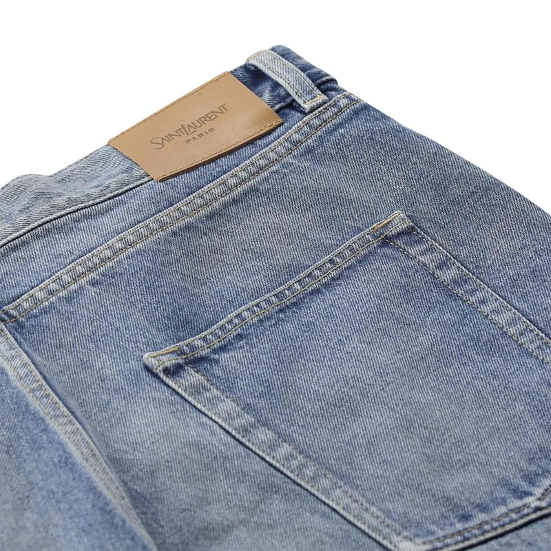Saint Laurent Jeans Regular-Fit Jeans aus Baumwolle blau(Image 5)