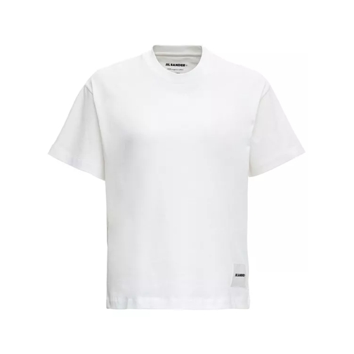 Jil Sander Set Of Three White Cotton T-Shirts With Logo White 