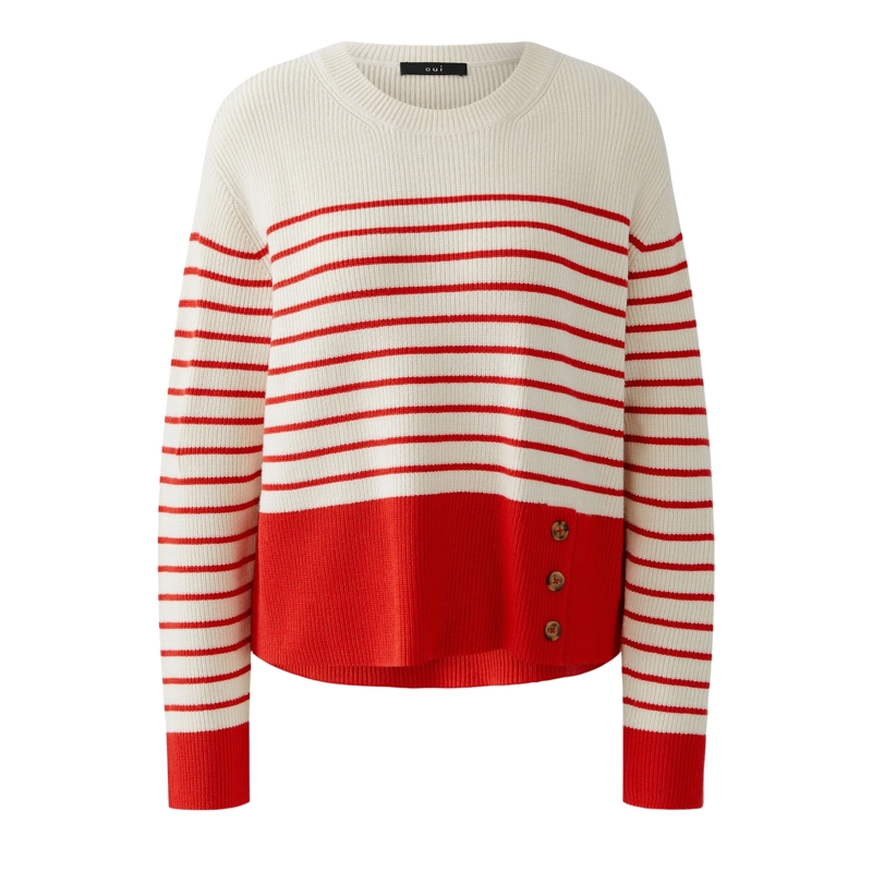Oui Pullover Pullover rot