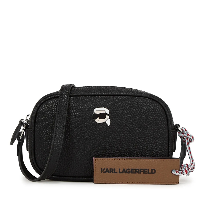 Karl Lagerfeld Crossbody Bag Ikon Pebble Kameratasche schwarz