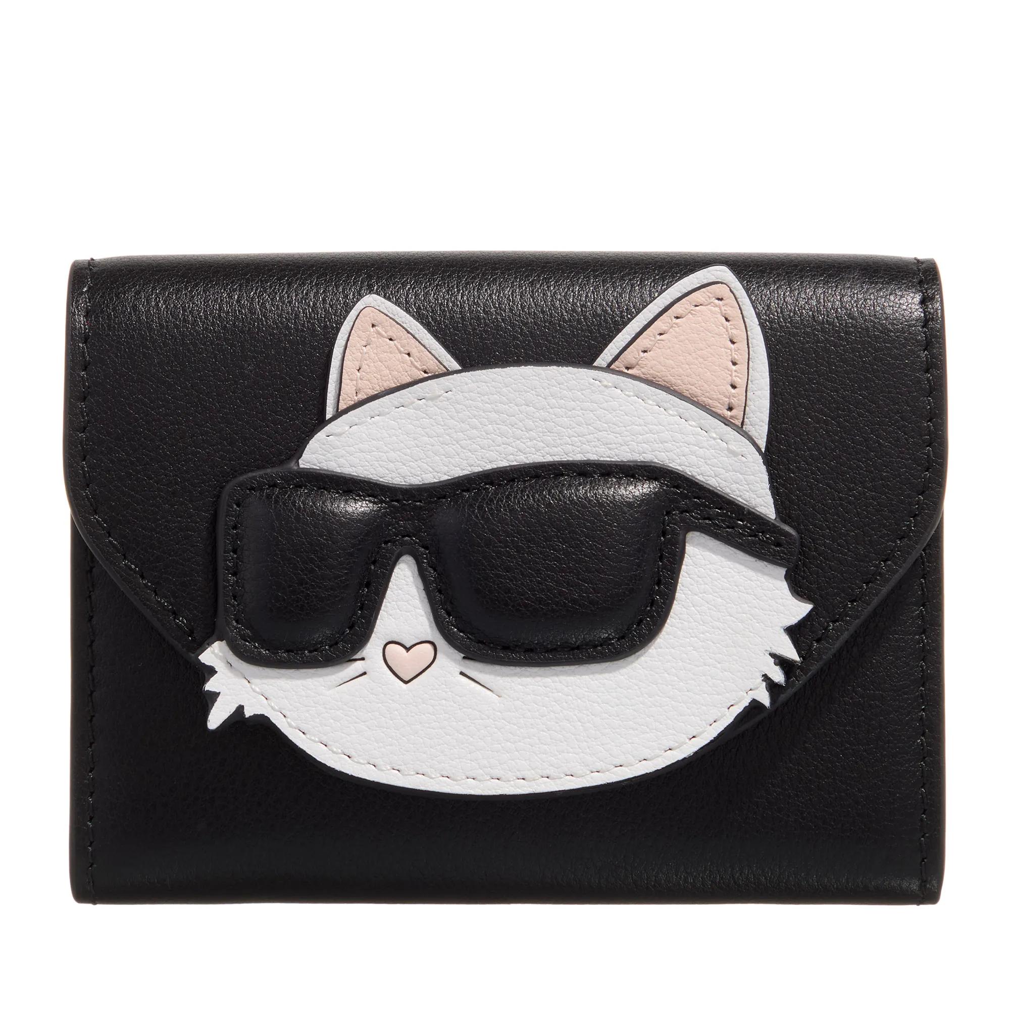 Karl Lagerfeld Portemonnaie - K/Ikonik 2.0 Leather Wlt Choup - Gr. unisize - in Schwarz - für Damen