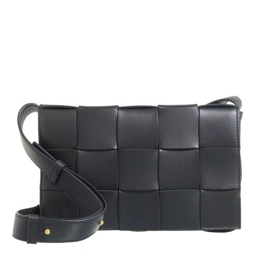 Bottega Veneta Cassette Crossbody Bag Leather Black/Gold Crossbody Bag