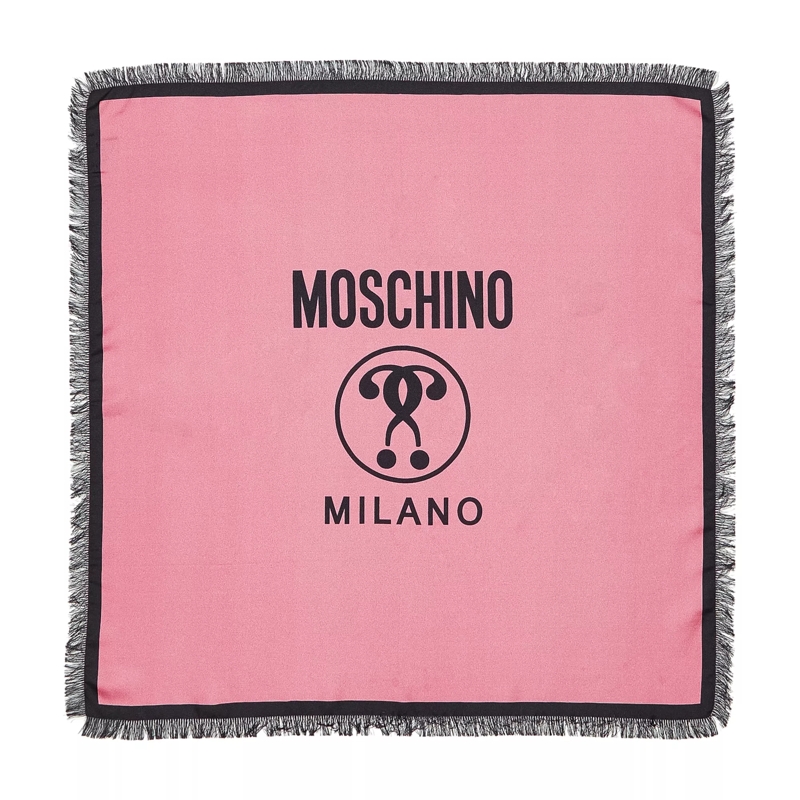 Moschino Leichter Schal Scarf  65X65 cm Pink/Red