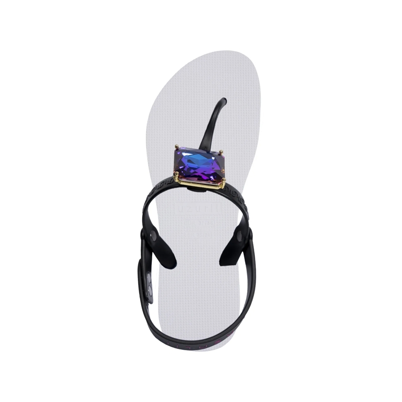 UZURII Flip Flops Zehentrenner Selena Diamond Blue weiss(Image 3)