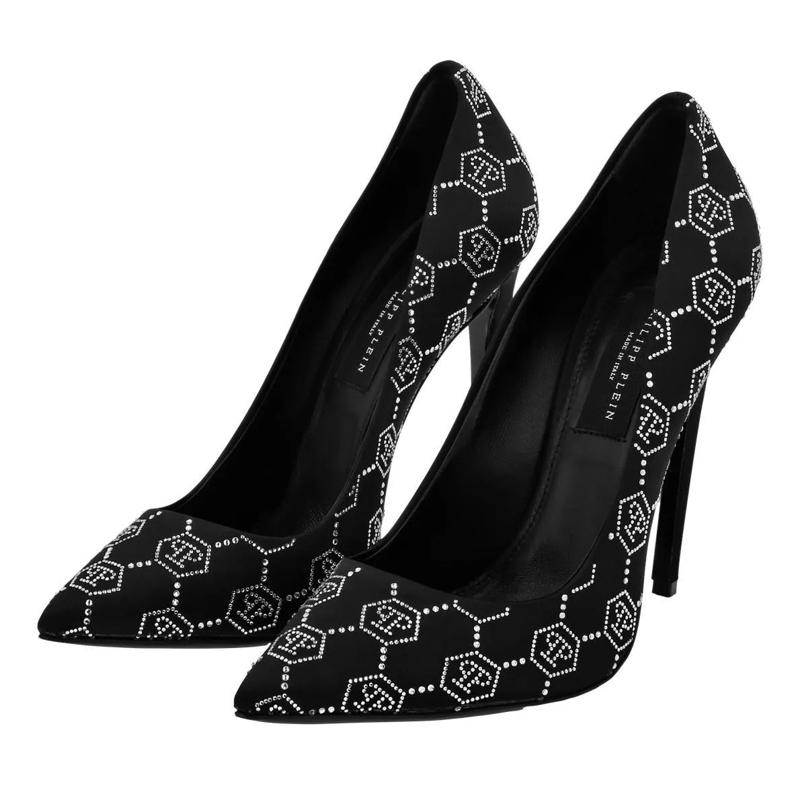 Philipp Plein Pumps Pumpen Monogram Mit Schmucksteinen schwarz(Image 4)