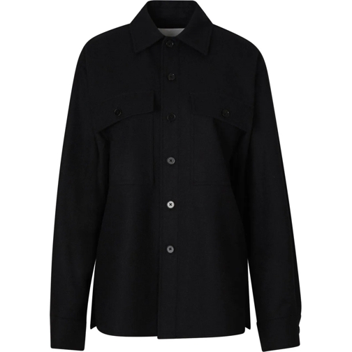 Jil Sander Sommerjacken Smooth Wool Jacket schwarz