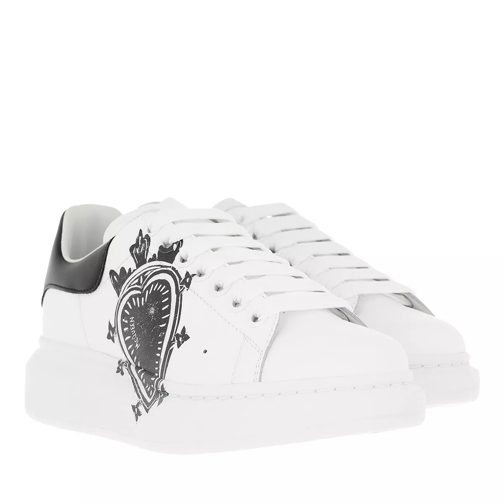 Alexander McQueen Oversized Heart Sneakers White/Black lage-top sneaker
