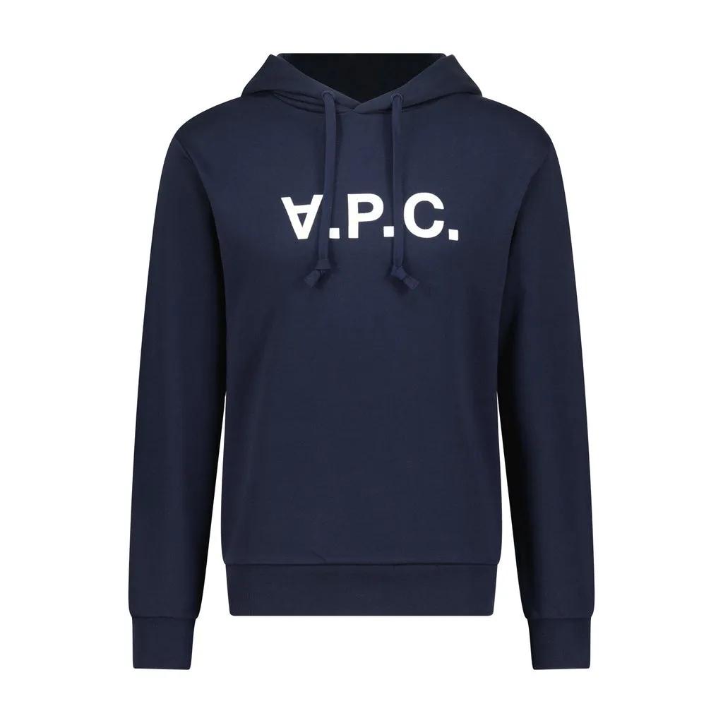 A.P.C. - Hoodie mit Logo Aufdruck - Größe M - blau