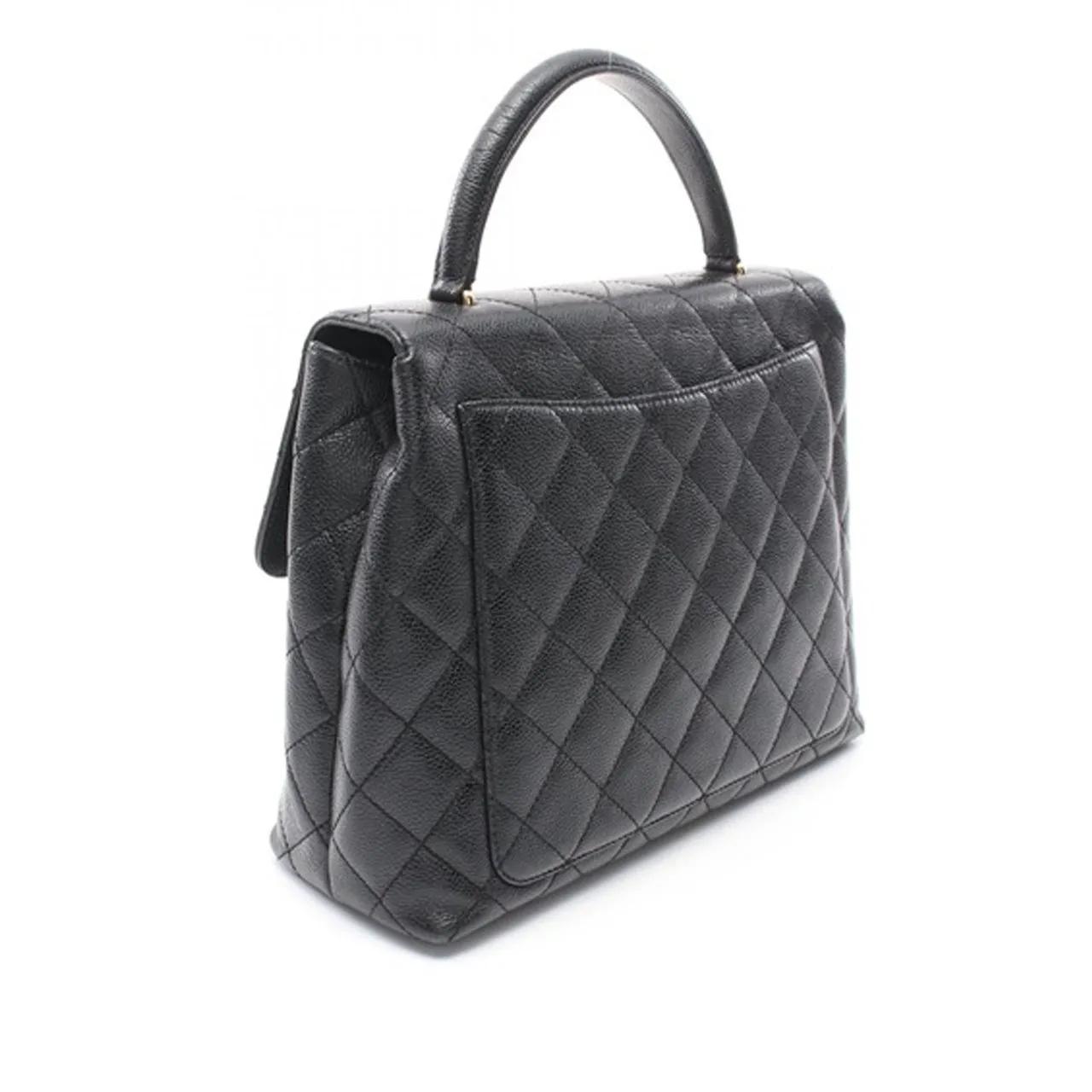 Chanel Totes & shoppers Caviar Kelly Top Handle Bag in zwart