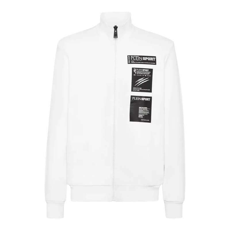 Plein Sport Daunenjacke Sweatjacke Scratch weiss