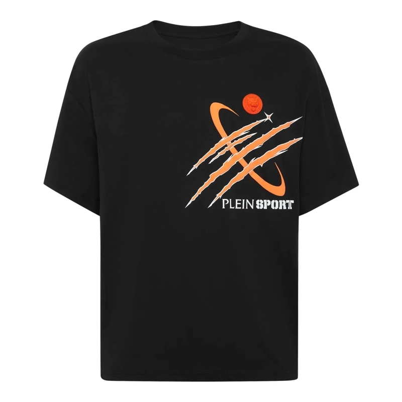 Plein Sport T-Shirt T-Shirt Rundhalsausschnitt Ss Scratch schwarz