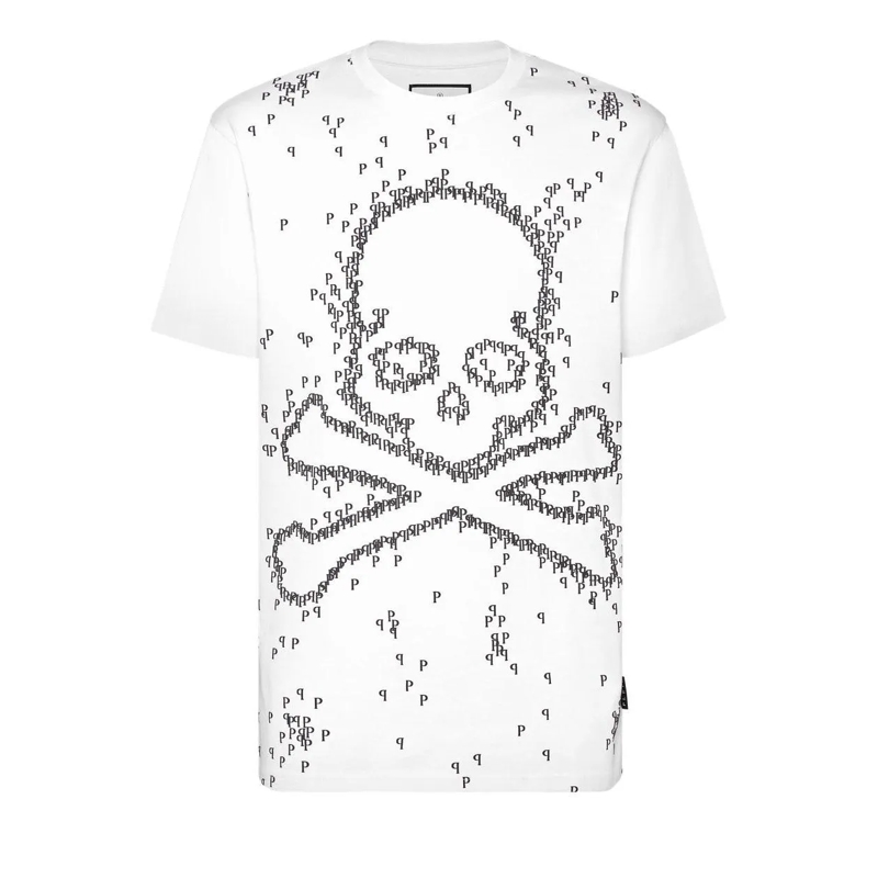 Philipp Plein T-Shirt T-Shirt Skull&Bones weiss