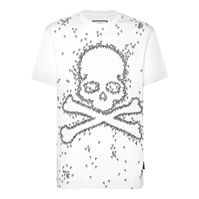 Philipp Plein T-Shirt T-Shirt Skull&Bones weiss