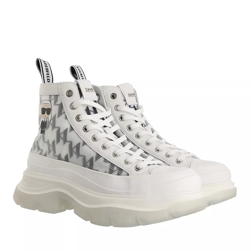 Karl Lagerfeld High-Top-Sneaker Luna Monogram Mesh Boot White