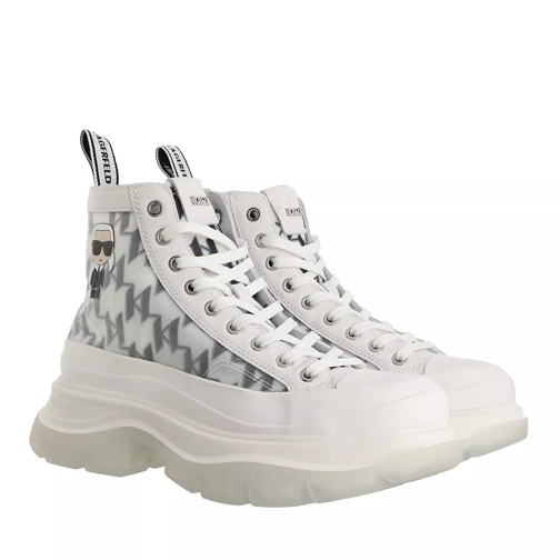 Karl Lagerfeld Luna Monogram Mesh Boot White high-top sneaker