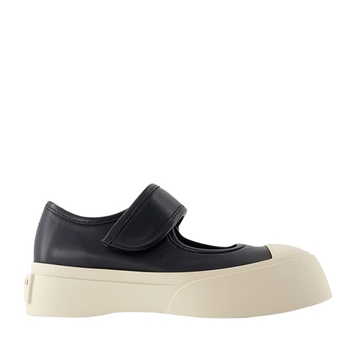 Marni Ballerina Mary Jane Sneakers - Leather - Black Black