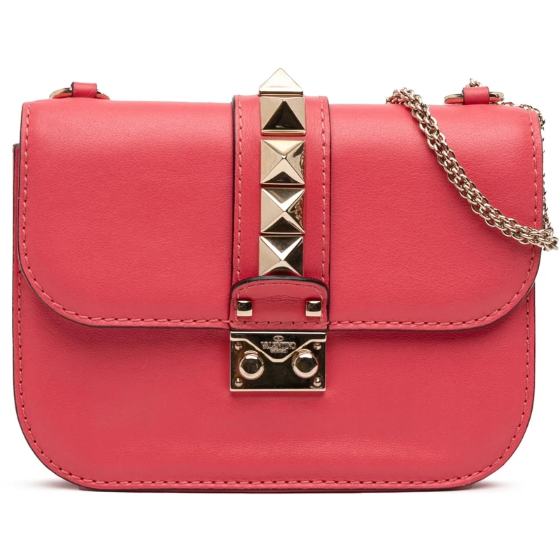 Valentino Garavani Sac à bandoulière Small Rockstud Glam Lock Crossbody rose