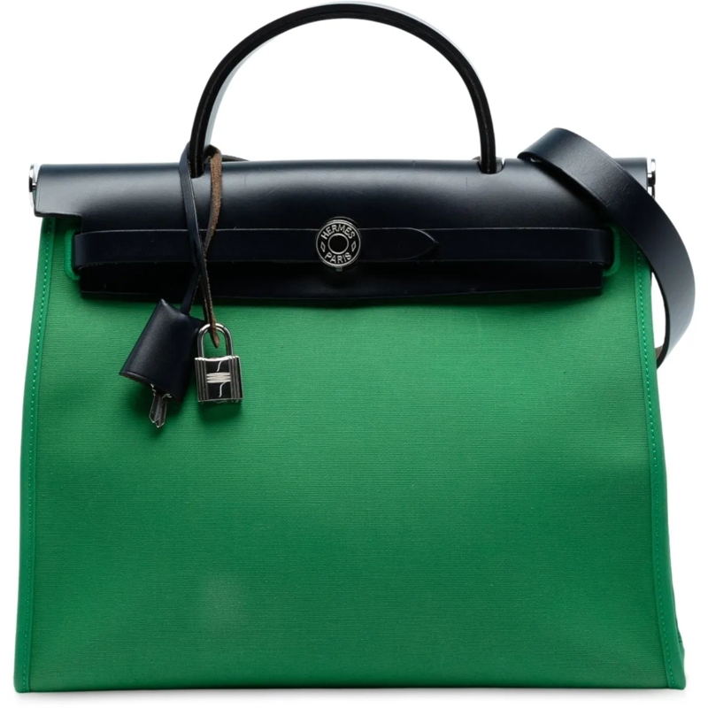 Hermès Sac à bandoulière Toile Herbag Zip 31 grün