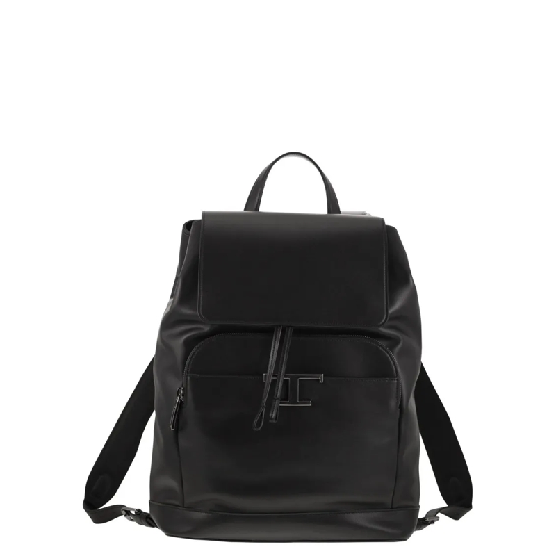 Tod's Sac à dos T Timeless Medium Leather Backpack Black