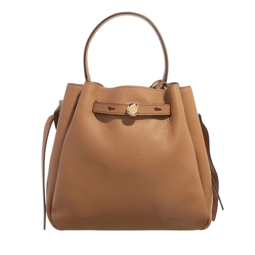 Tory Burch Bucket Bag Romy Pebbled Bucket Bag Tiramisu