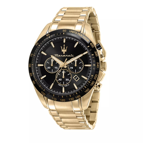 Maserati Watch Traguardo 45mm Black and Gold Kronograf