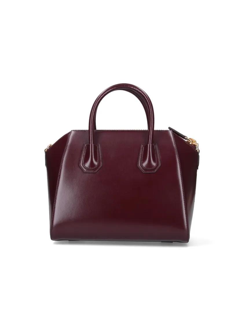 Givenchy Crossbody bags Antigona Small Structured Handbag In Bordeaux Calf in rood
