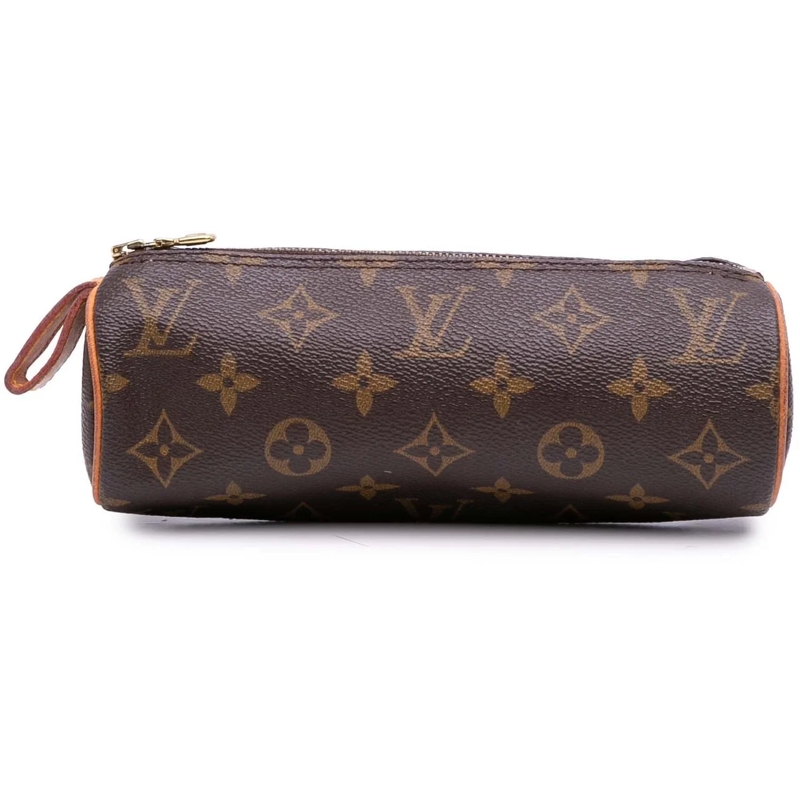 Louis Vuitton Geldbörse Monogram Trousse Ronde Pencil Case 20 braun