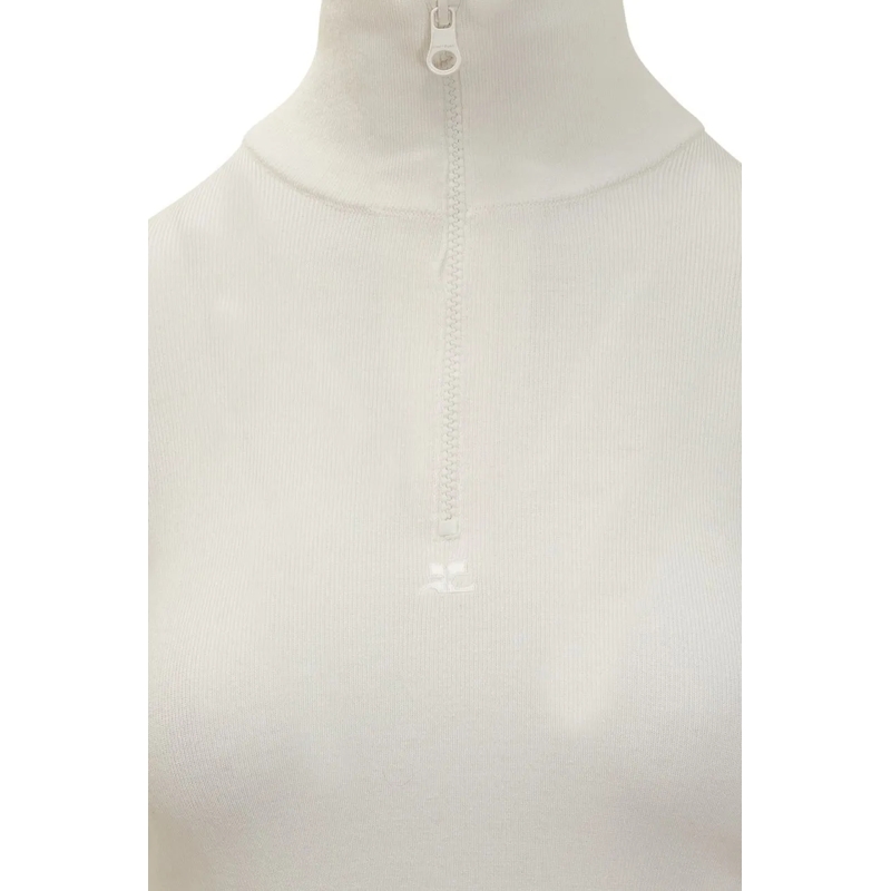 Courrèges  Dolcevita Courreges bianco con zip weiß(Image 3)