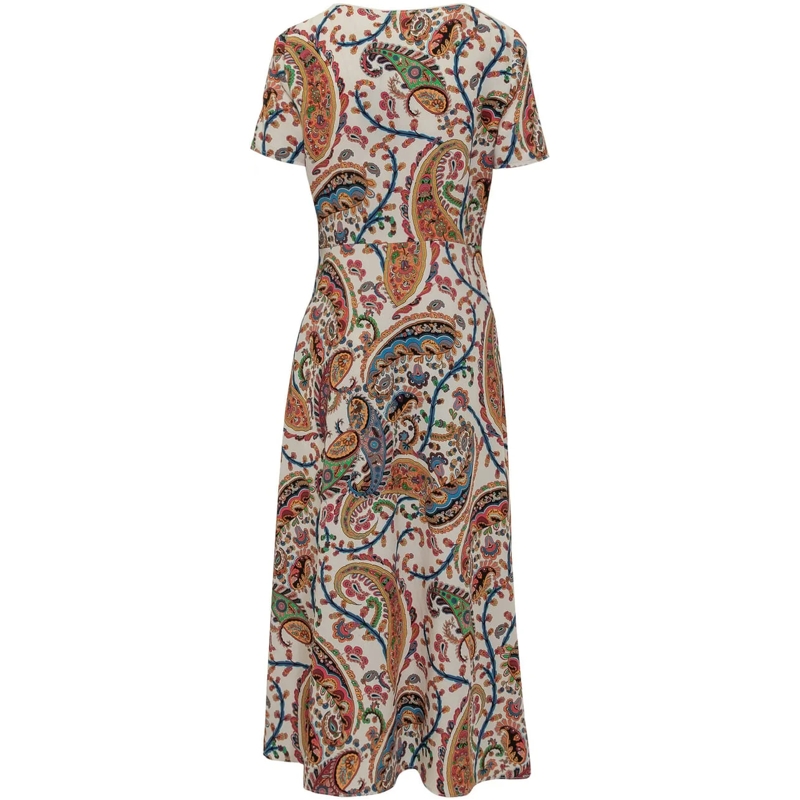 Etro Maxikleid Abito Midi a Ruota con Stampa Paisley mehrfarbig(Image 2)