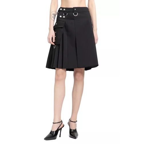 Givenchy Wool And Mohair Kilt Skirt Black 