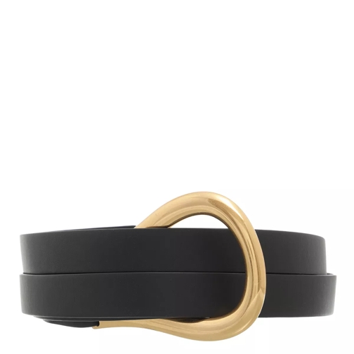 Bottega Veneta Horseshoe Belt Black Gold Waist Belt