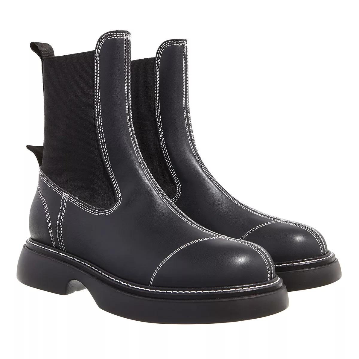 GANNI Boots & Stiefeletten - Everyday Mid Chelsea Boots - Gr. 38 (EU) - in Schwarz - für Damen