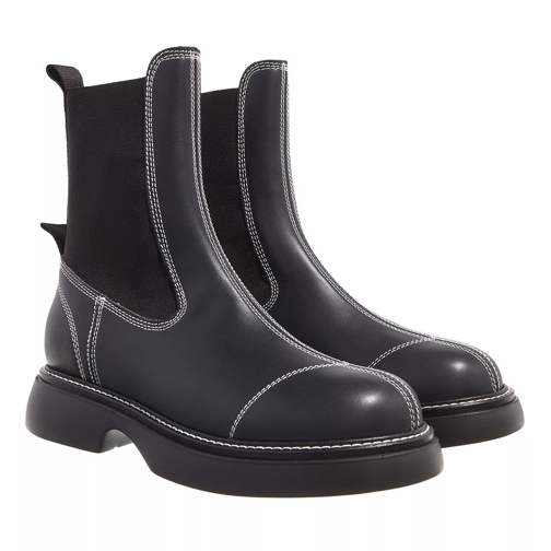 GANNI Everyday Mid Chelsea Boots Black Stiefelette