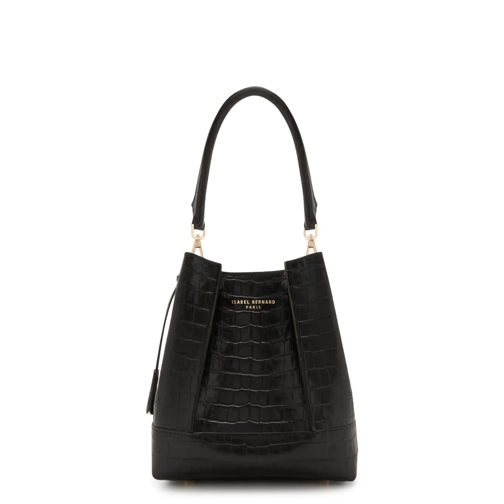 Isabel Bernard Sac à bandoulière Isabel Bernard Femme Forte Minette Croco Black Cal Schwarz