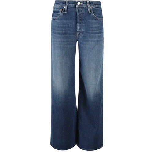 Mother Magere Been Jeans The Ditcher Roller Sneak Jeans Blue blau