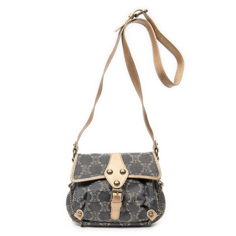 Celine Crossbody Bag Small Chain Flap Crossbody blau