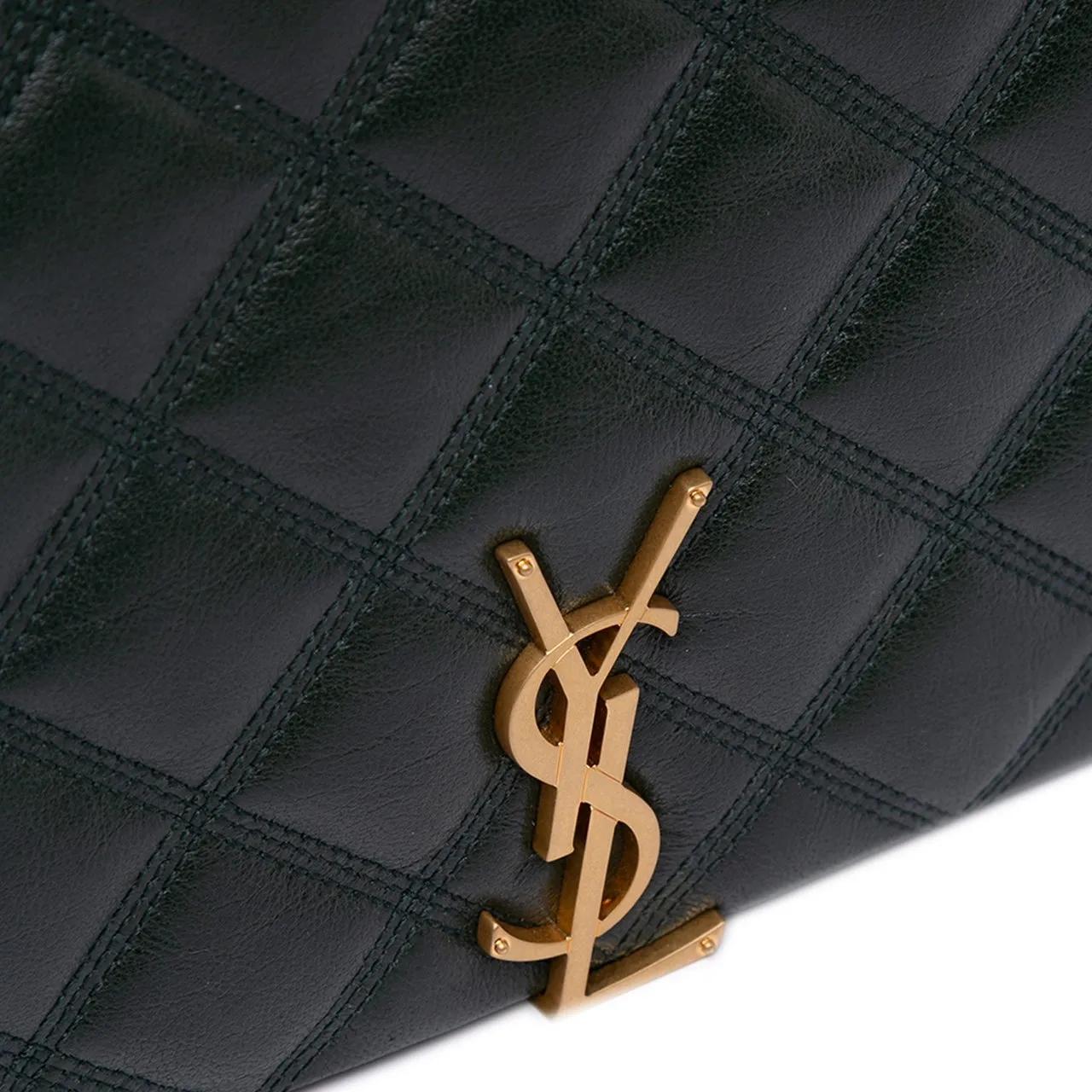 Thumbnail - Saint Laurent Hobo Bags - Small Quilted Lambskin Becky Chain Shoulder Bag - Gr. unisize - in Grün - für Damen