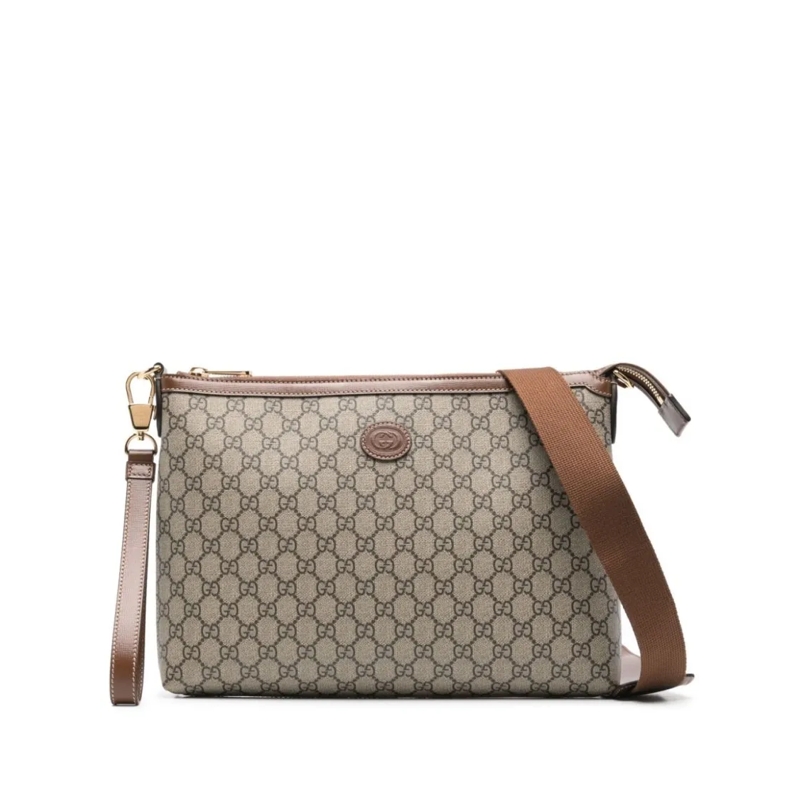 Gucci Schultertasche Gg Supreme' Large Crossbody Bag Grey